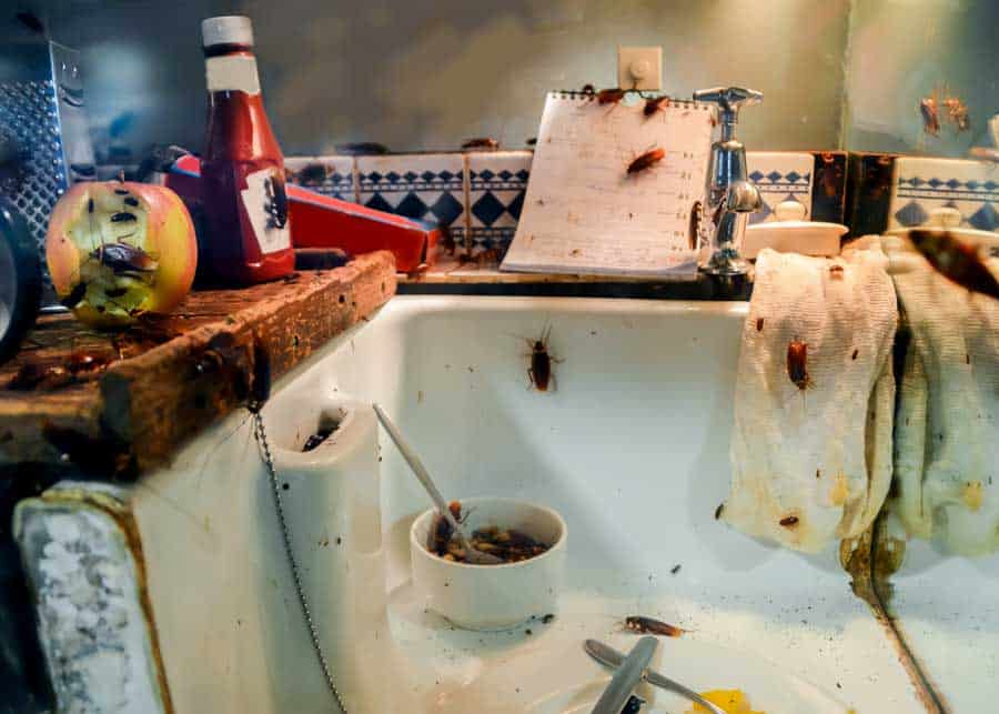 cockroach poop kitchen
